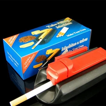 Rūkymas Langelį Atveju plastikiniai Tabako Roller cigarečių maker CIGAREČIŲ VALCAVIMO STAKLĖS, popieriaus pjaustymo tabako Spalva Atsitiktinis