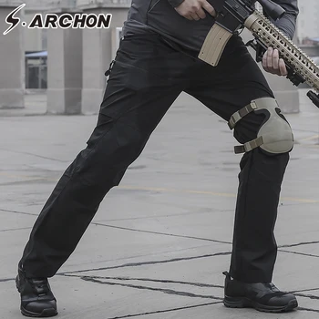 S. ARCHON Taktinių Kariuomenės Karinių Kelnės Vyras JAV Kareivis SWAT Specialiųjų Pajėgų Kovos Kelnės Vyrams, Vandeniui Multi Kišenės Krovinių Kelnės