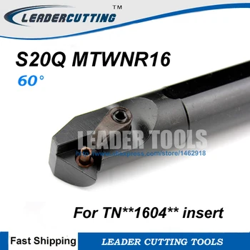 S20Q MTWNR/L16 Nuobodu, Juosta,pjovimo karbido tekinimo įrankis,tekinimo įdėkite laikiklį,CNC Pjovimo įrankių laikiklis, MTWNR/L TNMG160404/08