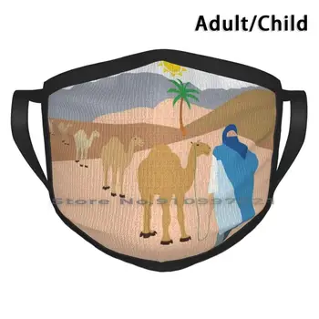 Sacharoje Ne Vienkartiniai Burnos, Veido Kaukė Kd2.5 Filtrai Vaikų Suaugusiųjų Sacharos Dykumoje Ilgas Smėlio Karšto Marokas