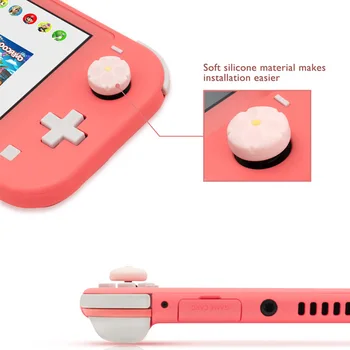Sakura Nykščio Rankena Bžūp Nintendo Jungiklis Silikono Rokeris Bžūp JoyCon Padengti Shell Kreiptuką Atveju Nintendo Jungiklis Priedai