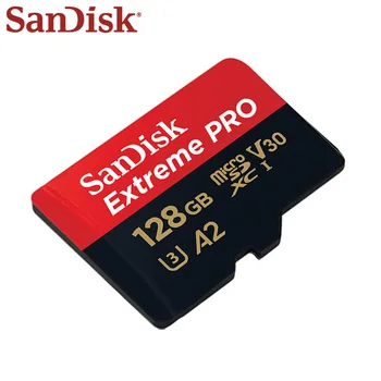 SanDisk Extreme Pro 128GB 64GB SDXC Micro SD Kortelę IKI 170MB/s, 10 Klasė U3 A2 UHS-1 V30 Flash Kortelė TF Kortelę 