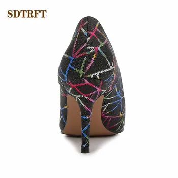 SDTRFT Mados Seklių burną moterų batai Crossdresser Pažymėjo Tne Siurbliai, 8cm Plonas, aukštas kulnas Stiletto Eur:35-44 45 46 Zapatos Muje