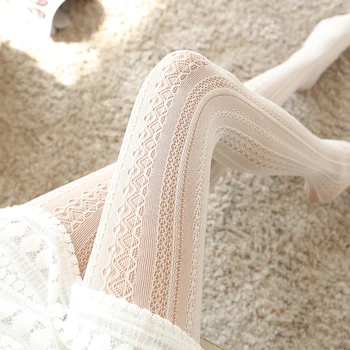 Seksualios kojinės princesė nėrinių retro tuščiaviduriai moterų kojinės buvo plonas, žemiausią kojinės pavasarį ir rudenį vertikalios juostelės pėdkelnės