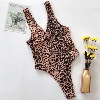 Seksualus Leopard Kratinys Vientisi Maudymosi Kostiumėlį Moterų 2020 M. Vasarą Tuščiaviduriai Iš Moterų Maudymosi Kostiumėliai, Paplūdimio Besimaudančių Monokini Maudymosi Kostiumas