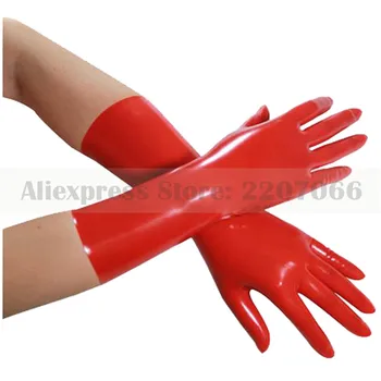 Seksualus unisex latekso gumos raudonas pirštines karšto pardavimo formų, pagaminti vientisą RLA033