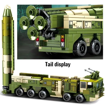 SEMBO Miesto Policijos WW2 Raketų Automobilių Mūšis Transporto priemonės Blokų Karinės įrangos pardavimas, biuro įrangos Led Šviesos Sunkvežimių Kareivis Plytų Žaislas Vaikams