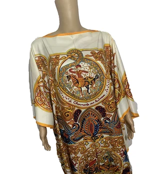 Senovinių karališkosios stilius spausdinti Free Dydis vasaros Šilko kaftan Maxi suknelė Sexy lady Bohemijos vakare šalis Visas ilgis abaja skraiste suknelė