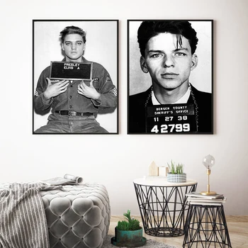 Senovinių Plakatų ir grafikos Elvis Presley Dovanos Žvaigždė Muzikantas, Drobė, Tapyba Frank Sinatra Sienos Nuotraukas Kambarį Namų Dekoro