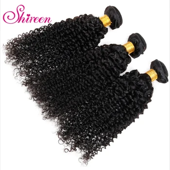 Shireen Plaukų Ryšulių Brazilijos Remy Human Hair 4 Pluoštas Pasiūlymai Afro Keistą Garbanoti Plaukai Natūralios Spalvos, Garbanotas pynimas Plaukų Išplėtimus