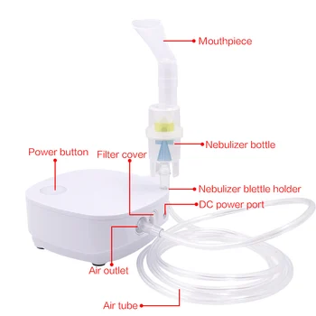 Silent Astmos Inhaliatorių Nebulizator Ultragarso Inhalator Inhaliatoriaus Mašina, Vaikams, Suaugusiems, Vaikų Helth Įranga Stemer Sveikatos Priežiūros