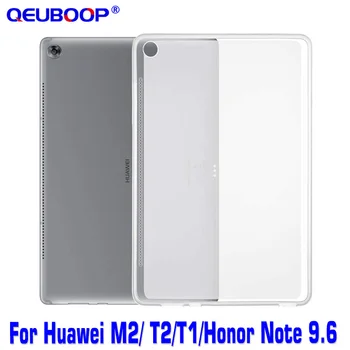 Silicio Permatomas Slim Atveju, Huawei MediaPad T2 Pro M2 Lite 10 8 7 TPU Galinio Dangtelio Huawei Honor Pastaba 9.6