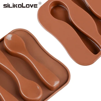 SILIKOLOVE 36pcs/Daug Šaukštas Silikono Formų Šokolado 3d Bakeware Saldainių, Sausainių Tortas Pelėsių Kepimo Įrankiai Cupcake Ruda,Didmeninė prekyba