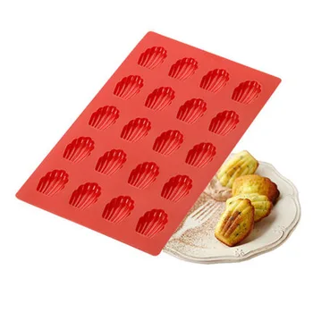 Silikono Tortas Shell Pelėsių Bakeware 20 Ištisinio Liejimo Formos Dekoravimo Kepimo Sausainiai, Želė Aukštos Kokybės Madeleine