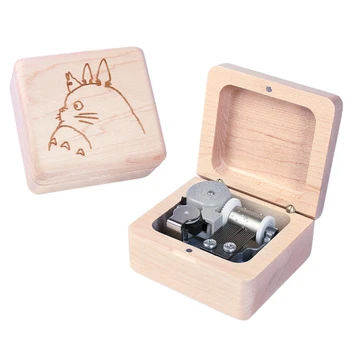 Sinzyo Rankų darbo Mediniais Tonari No Totoro Music Box Medžio Drožė Mechanizmas Muzikos Dėžutė Dovana Kalėdų, Valentino dienos, Gimtadienio