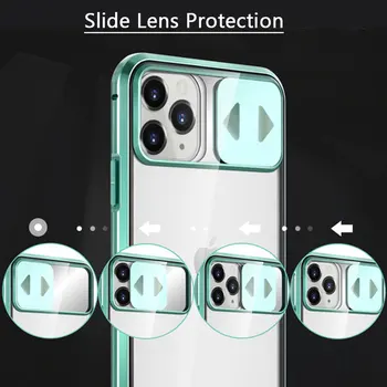 Skaidrių Kameros Objektyvo Apsaugos Telefono dėklas Skirtas iphone 11 Pro Max XR XS Max SE 2020 Magnetinio Adsorbcijos Grūdinto Stiklo Atgal Padengti