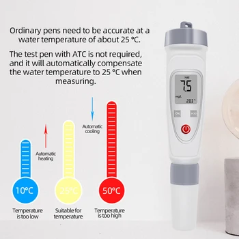 Skaitmeninio rašiklio tipo protingas ištirpusio deguonies analizatorius, Nešiojamasis Metras Vandens Kokybės AR Testeris Ištirpusio Deguonies Jutiklis 40% nuolaida