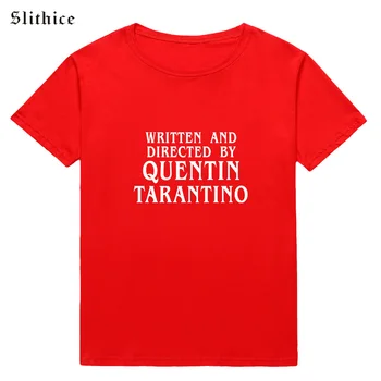 Slithice Mados Quentin Tarantino Sexy marškinėliai Topai Moterų trumpomis rankovėmis Medvilnės Hipster Tumblr Vasarą Moterys T-shirt marškinėliai