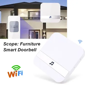 Smart Doorbell Imtuvas Dingdong Mašina Plug-In Varpelių Vaizdo Doorbell 433.0 MHz Balso Patarimai Universal House Doorbell Vandeniui