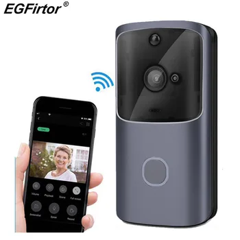 Smart Video Doorbell Belaidžio WiFi Durų Bell Stebėti Signalo Durų Telefonu, IP Kamera, Lauko Vandeniui 