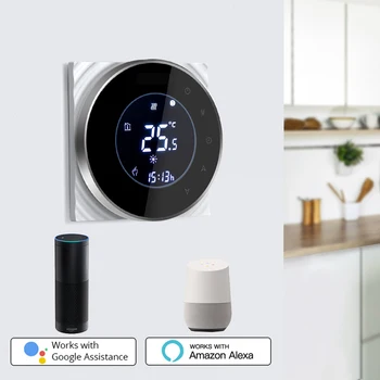 Smart Wifi Termostatas Vandens grindų Šildymo LCD Jutiklinis Ekranas su distancinio Valdymo Dirba su Alexa 