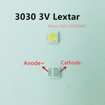 SMD 100vnt Originalą Lextar 3030 3v 1W SMD LED Diodų TV Backligh Remonto šaltai Balta Priežiūros Rutuliukai