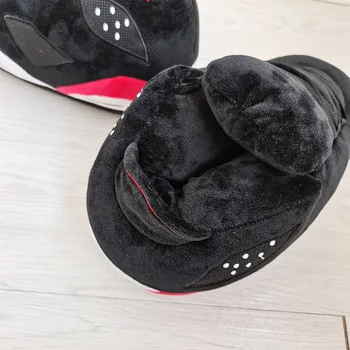 Sneaker šlepetės unisex kietas žiemos šlepetės neslidžia vienintelis namų pliušinis sneaker šlepetės namas moterų dames kailio Namus, skaidres 2020 m.
