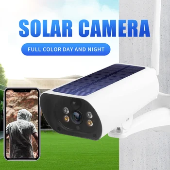 Solar-Powered-Fotoaparatas 4G 1080P Lauko Secuirty Kamera, Wireless WiFi /4G 2 IR 2 balti LED, Naktinio Matymo Spalva