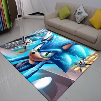 Sonic the Hedgehog Animacinių filmų Prieškambario Plotas Pledai Biuro Stalo Patiesalai Vonios kambarys Anti Slip Kilimėlių Vaikai Žaidžia kiliminė danga Miegamajame Grindų Kilimėliai