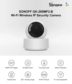 Sonoff GK-200MP2-B 1080P HD Wireless Smart WiFi eWeLink APP Kontrolės IP Saugos Kamera Judesio Aptikimo
