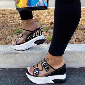 Sorphio 2020 naujas INS Karšto prekės banga pleištai sandalai, patogus vasarą platforma sandalai moterims 2020 aukšti kulniukai laisvalaikio bateliai moteris