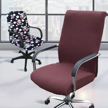 Spandex Kompiuterio Kėdė Padengti Poliesteris Universalus Elastingas Biuro Kėdė Padengti Ruožas Fotelis Slipcover Sėdynės Padengti