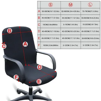 Spandex Kompiuterio Kėdė Padengti Poliesteris Universalus Elastingas Biuro Kėdė Padengti Ruožas Fotelis Slipcover Sėdynės Padengti