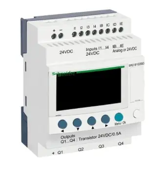 SR2B122BD kompaktiškas smart relay Zelio Logic - 12 I R - 24 V DC - laikrodis, - ekranas