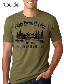 Stovykla Crystal lake T-shirt Patarėjas T-shirt Kempingas Camp Tee marškinėliai