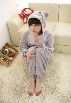 Suaugusiųjų Totoro Onesies Moterų, Vyrų, Helovyno Cosplay Kostiumų Gyvūnų Pižama Pižamos Jumpsuit Sleepwear vientisas Furry flanelė