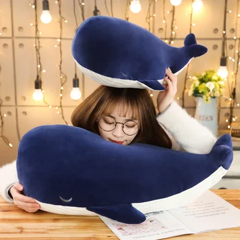 Super Minkštas Bangininis Ryklys Pliušinis Žaislas Įdaryti Jūros Gyvūnų Big Blue Whale Minkštas Žaislas Banginis Pliušas Pagalvės Vaikams, Žaislas, vaiko gimtadienio dovana