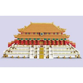 Surinkti Kinų Architektūros Uždraustasis Miestas Taihedian Blokai modelis Mikro dalelių švietimo žaislai vaikams
