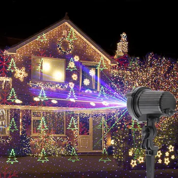 SVETIMŲ RGB Nuotolinio Statinio Žvaigždė Kalėdų Eglutė Snaigės Lazerio Šviesos Projektorius, Sodas, Lauko Vandeniui Kalėdų Atostogų Dušo Žibintai