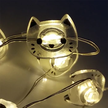 SXZM LED Animaciją Kačių String Pasakų Žibintas su baterijomis, Vario Viela, Garliava Lauko Apdailos Naujųjų Metų Kalėdų Dekoro