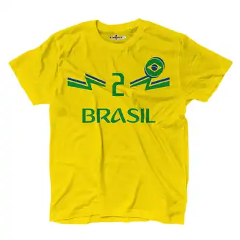 T-shirt Futbolo Nacionalinė Thiago Silva Brazilija 2 S geltona