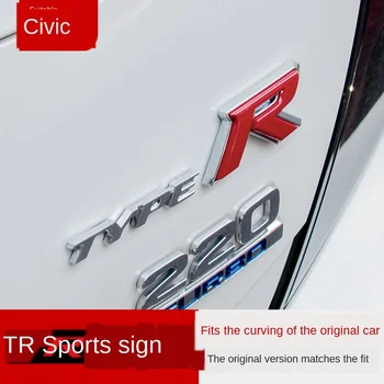 Taikomos 10-Kartos Civic Automobilio Logotipas Raudonas Logotipas Typer Dekoratyvinis Lipdukas, Etiketė Sedanas ir Hečbekas Liftas Atgal Išvaizda Modi