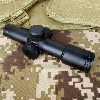 Taktinis AK47 AK74 AR15 Medžioklės taikymo sritis 4.5X20 E Raudonas Apšvietimas Mil-Dot Riflescope