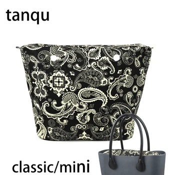 Tanqu 2018 Naujas Klasikinis Mini Užtrauktukas Kišenėje Big Mini Obag Vandeniui Gėlių Drobės Vidinės Kišenės, Vidinis Pamušalas Įterpti O maišelis