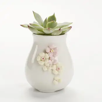 TECHOME Kūrybiškumą Augalų Puodą Gėlės Baltos Keramikos Succulents Vazonas Namų Biuro Stalas Apdaila