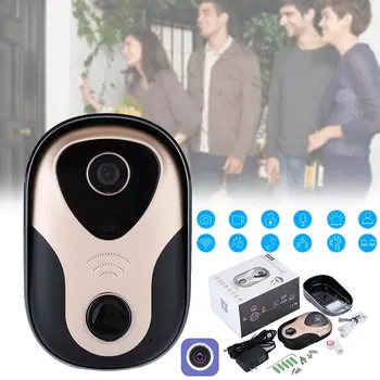 Telefonas, Vaizdo Doorbell 720P HD Vandeniui Signalizacijos, Vaizdo Domofonas Vaizdo Doorbell Balso Anti-theft Alarm Mobiliojo Telefono Kontrolės JAV Plug