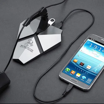 Telefonu Lankstus Pelės Laido Bungee Laido Įrašą Vielos Organizatorius USB 2.0 Hub Splitter SD TF Card Reader Pelės Apkaba, Skirta Žaidimų Pelės