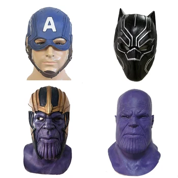 Thanos Kaukė Cosplay Superhero Latekso Kaukė Black Panther Kapitonas Amerika Šalies Tiekėjams