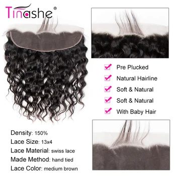 Tinashe Plaukų Skaidrus Nėriniai Priekinės Brazilijos Vandens Banga Nėrinių Priekinės Remy Human Hair HD Šveicarijos Nėriniai Priekinio Uždarymo