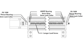 Tingle Įtempimo Sistema su Ilgesni Varžtas Varžtas Sukamas Workbee Švino CNC C-šviesos mašina sistema